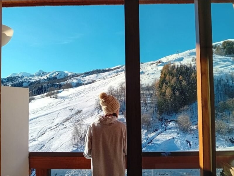 studio dernier étage balcon sud avec vue - Le Corbier Les Sybelles 1560m